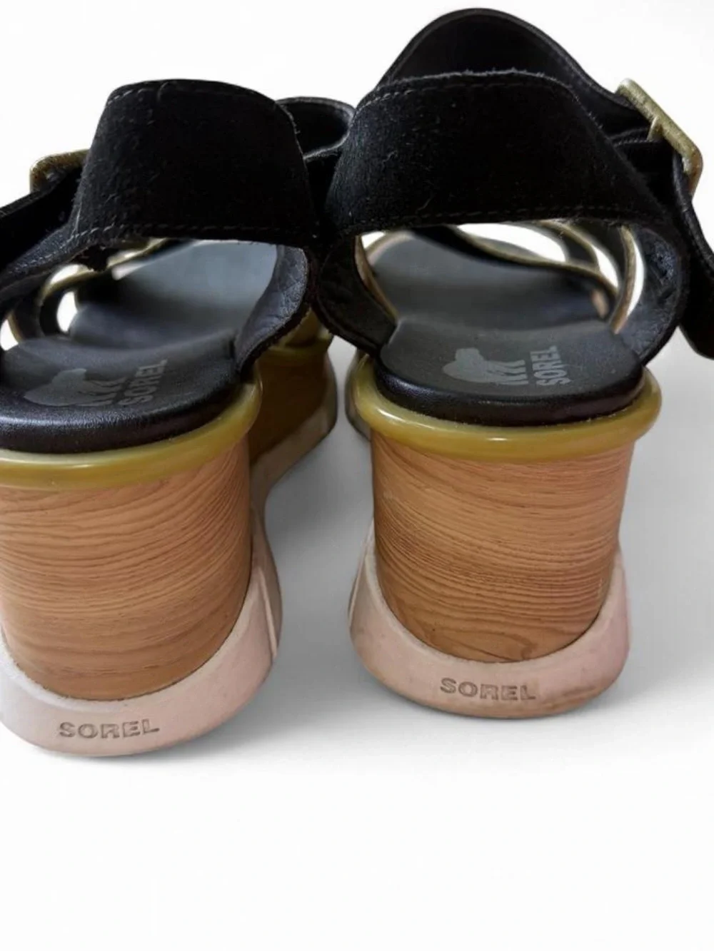 Sorels Women’s Two-Tone Suede Strap Sandals - Black & Olive